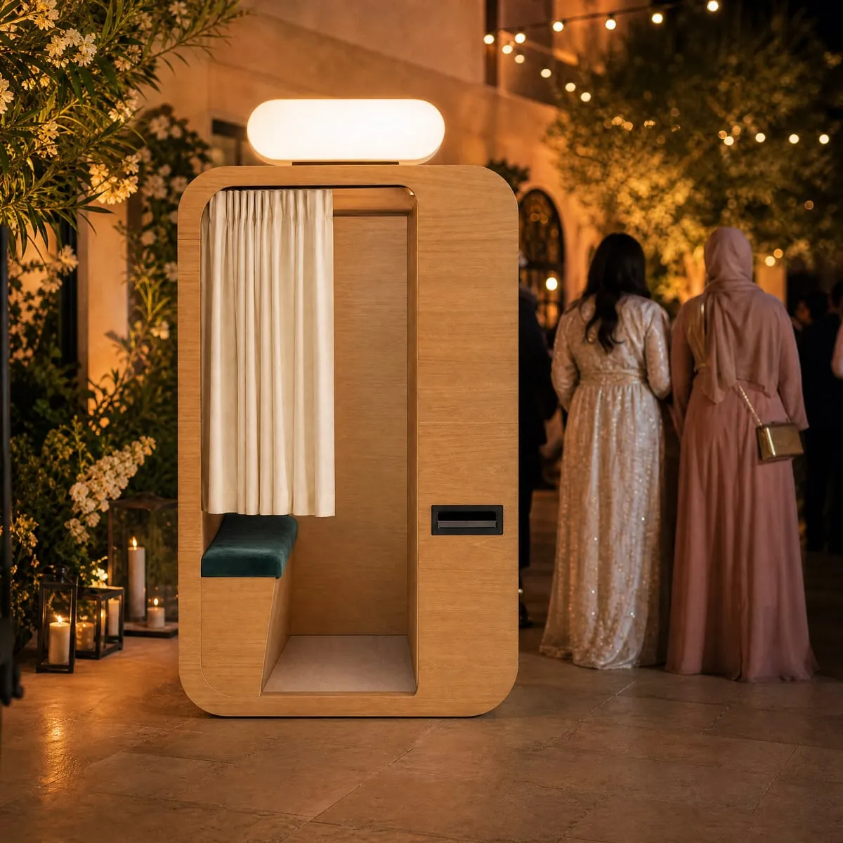 Cabine Photo dans un décor de réception — illustration